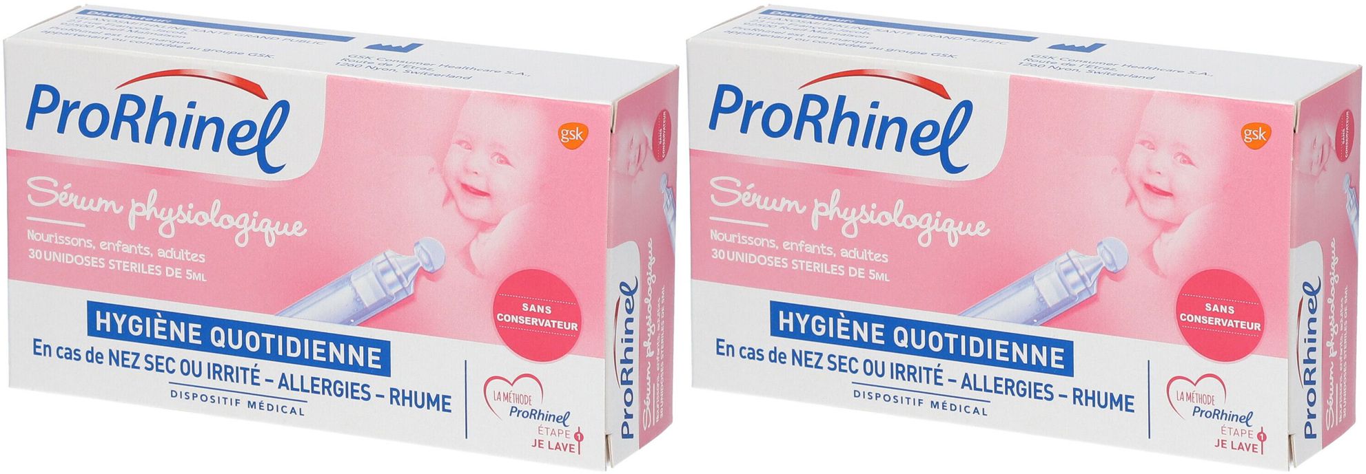 ProRhinel Sérum Physiologique Stérile x2