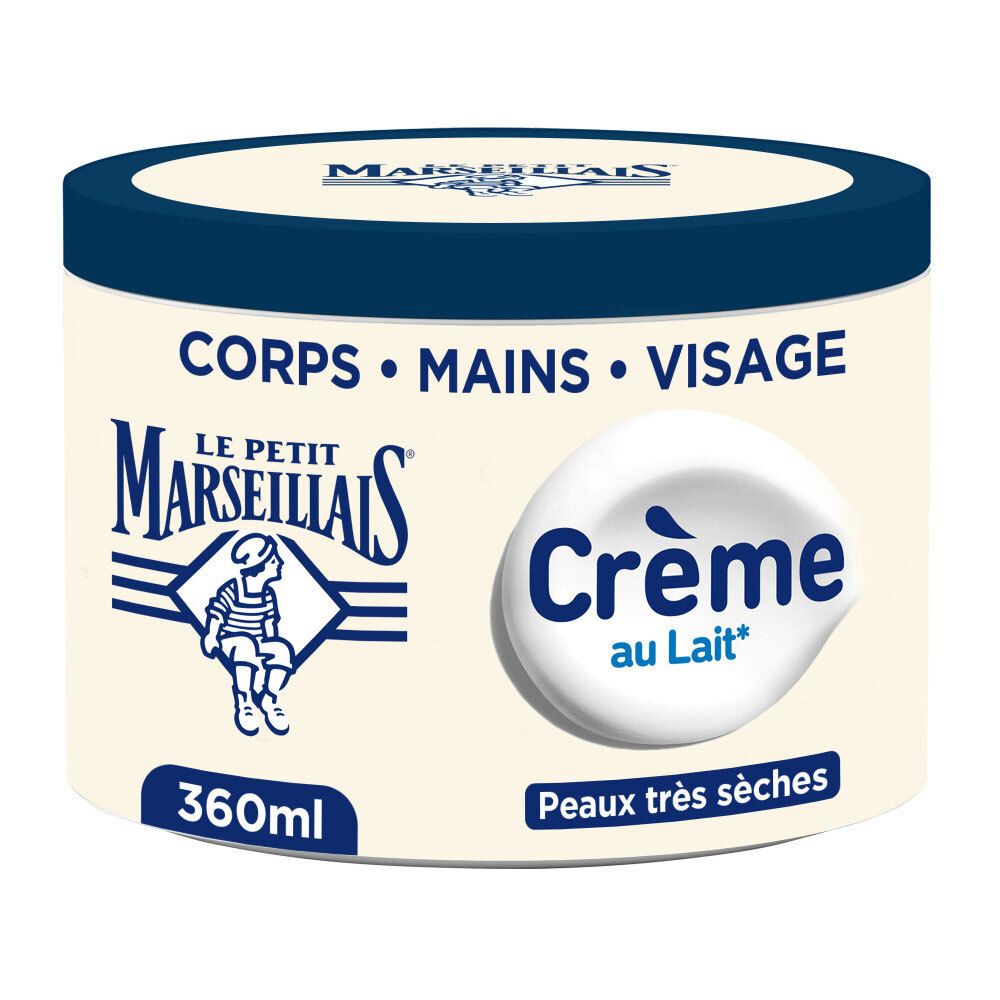 LE PETIT MARSEILLAIS Crème met Melk voor zeer droge huid, 360ml.