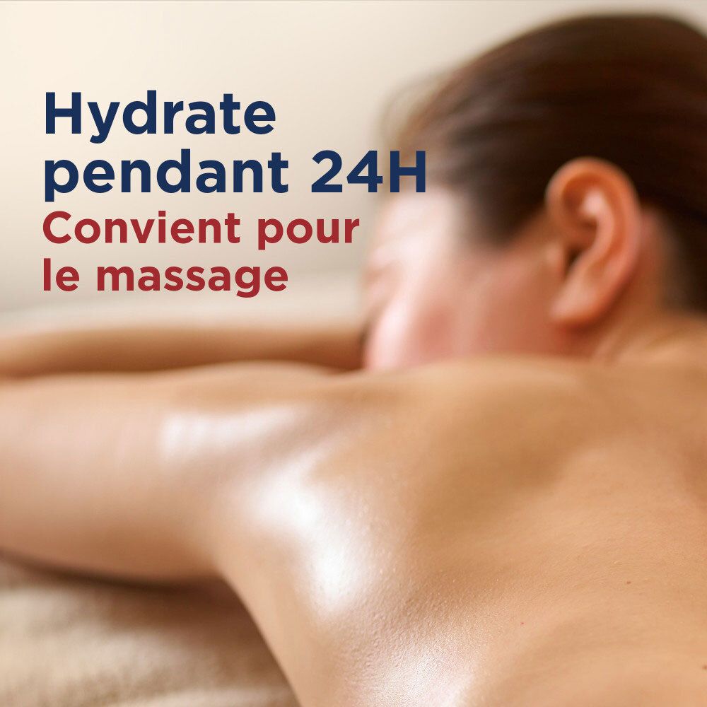Hydratatie 24u, geschikt voor massage. Le Petit Marseillais lichaamsolie.