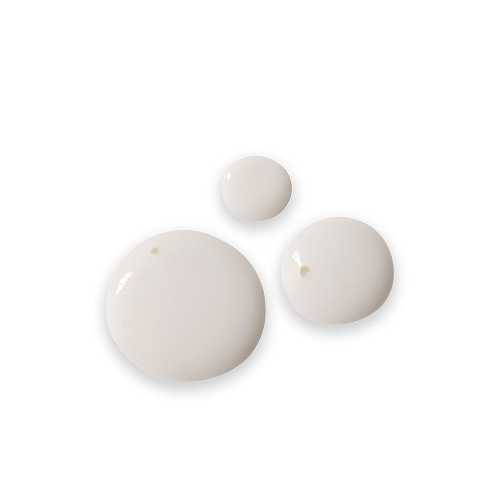 Drie witte druppels. Ronde vorm.