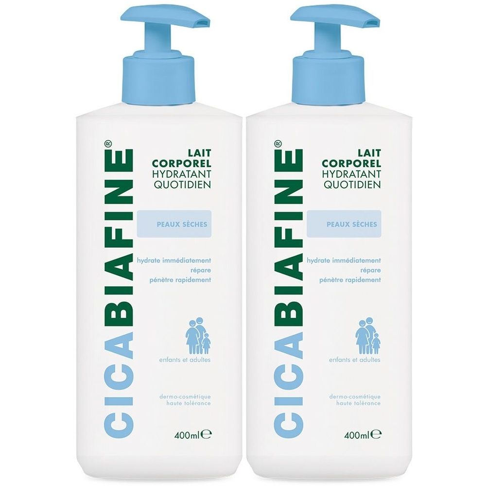 CICABIAFINE LAIT CORPOREL HYDRATANT QUOTIDIEN - Lait corporel hydratant.  - fl 400 ml x2