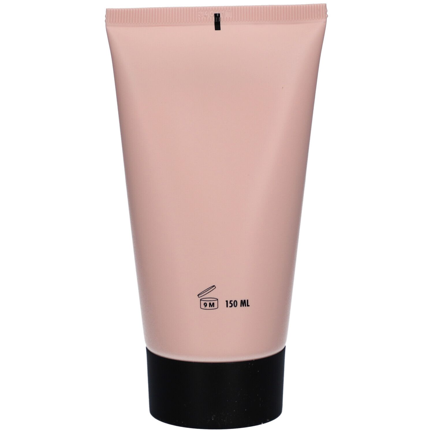 Dos d'un tube rose. Imprimé : 9M, 150 ml.