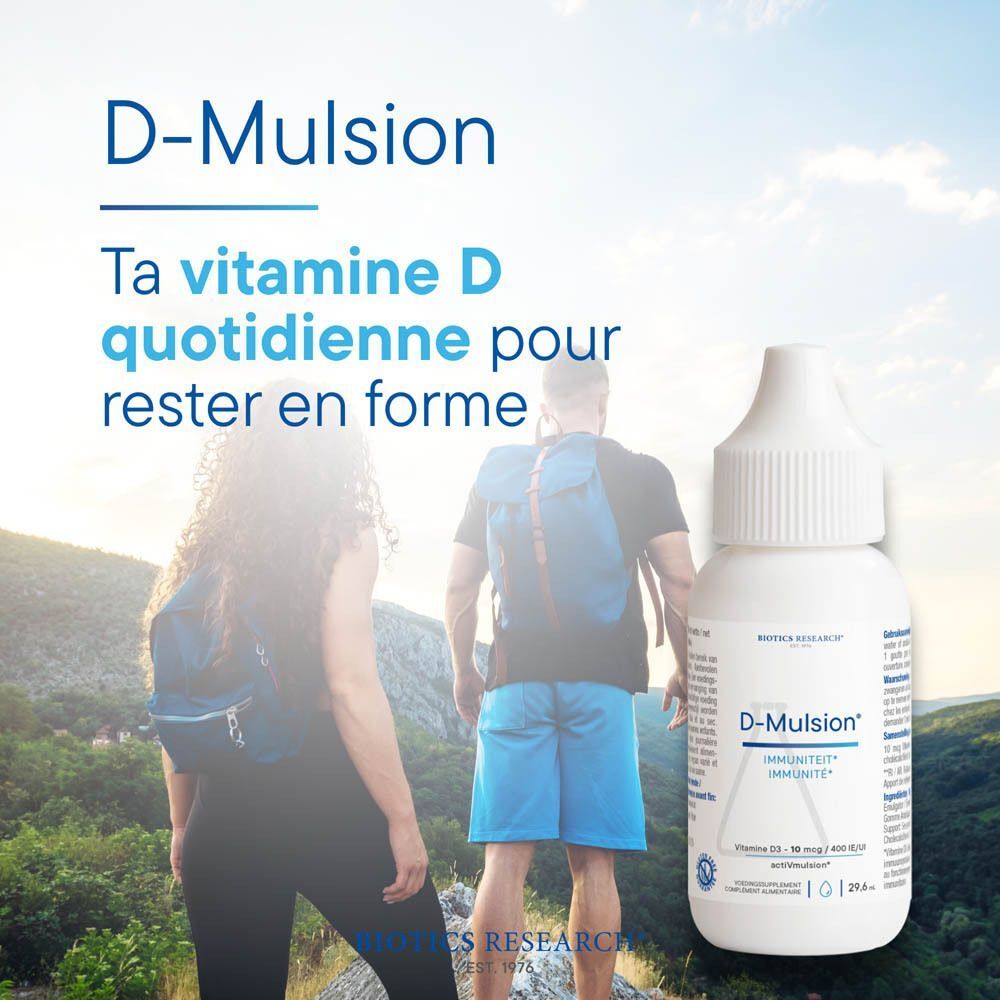 Deux flacons D-Mulsion Immunité Vitamine D3.