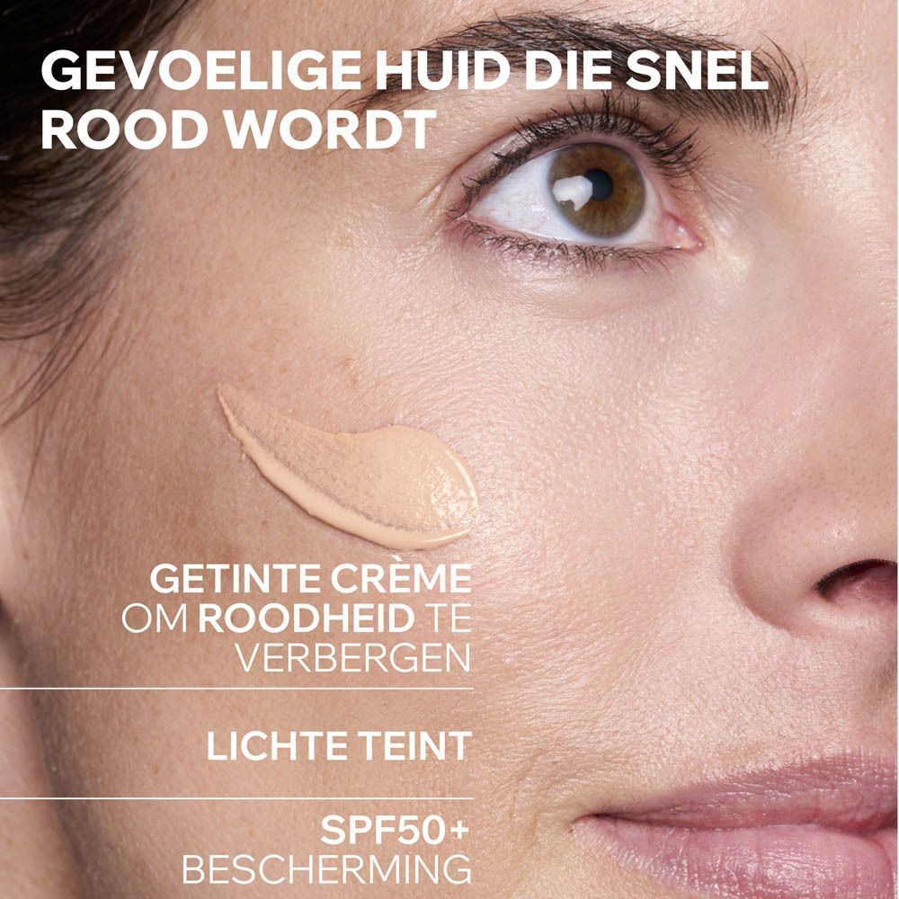 Tube URIAGE Roséliane CC Cream SPF 50+. Tekst en SPF 50+ op witte achtergrond.