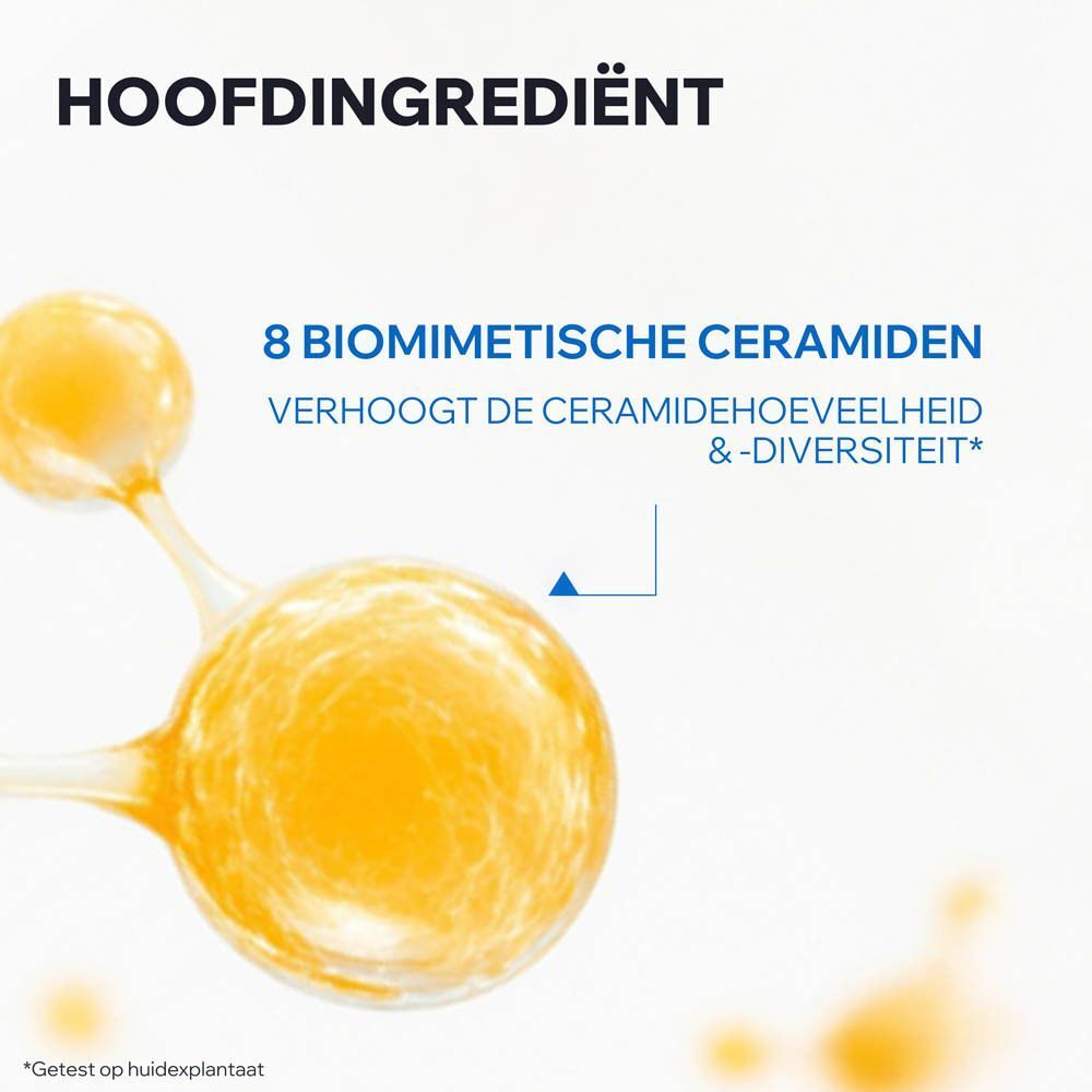 Grafiek met twee Uriage patenten. Tekst: Vermindert jeuk, kalmeert de huid.