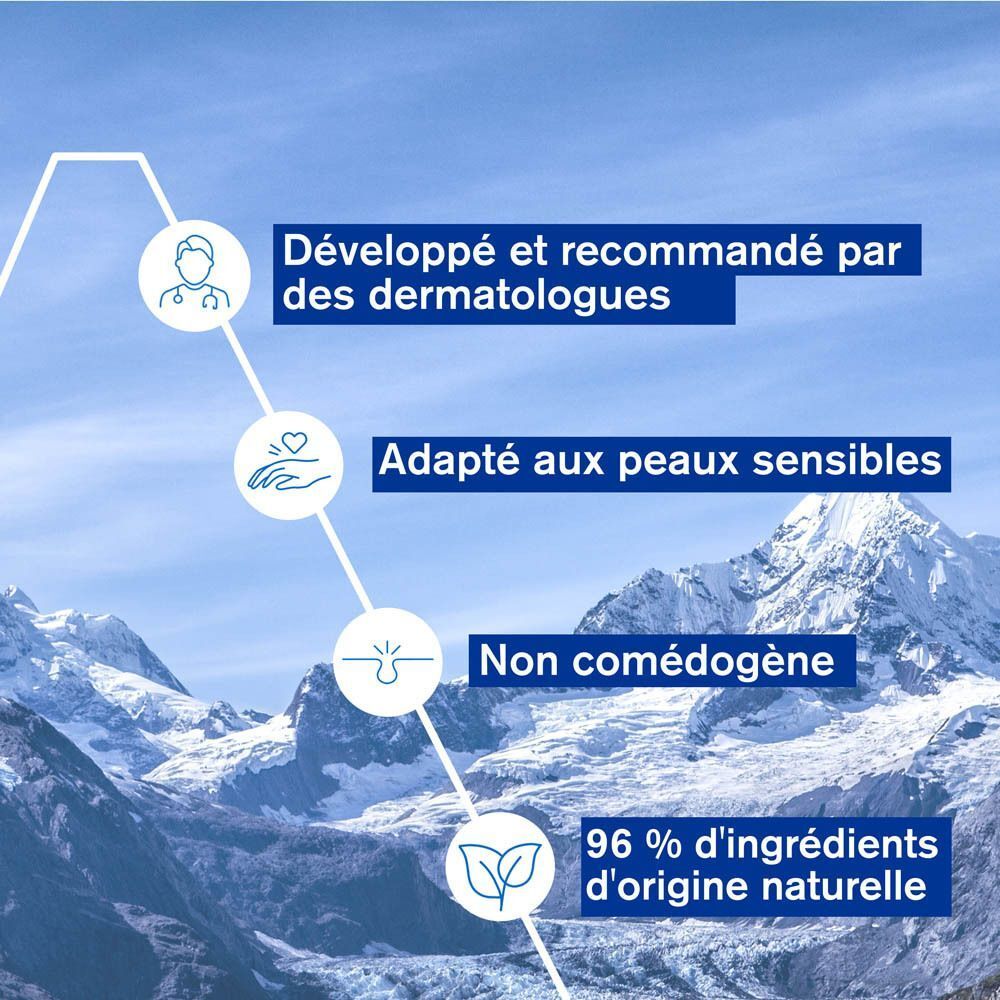 Infographie. Texte : Peptide de procollagène, rétinol, acide hyaluronique, brevet de protection des télomères.