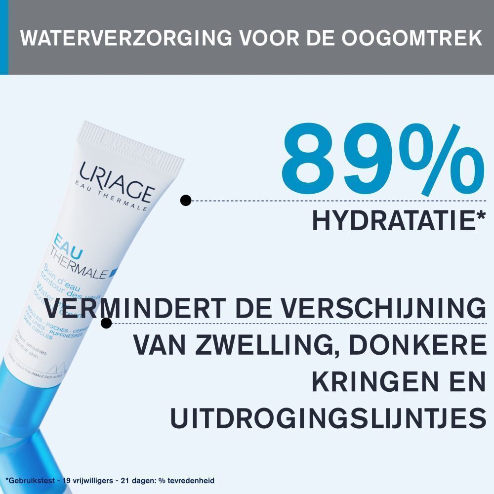 Close-up van een gezicht. Tekst: 89% Hydratatie. Vermindert de verschijning.