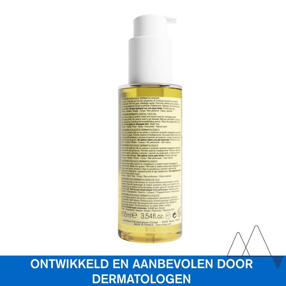 Grafiek met ingrediënten: Jojoba-olie, zonnebloemolie, GF REPAIR. Tekst: Verbetert het huidherstel.