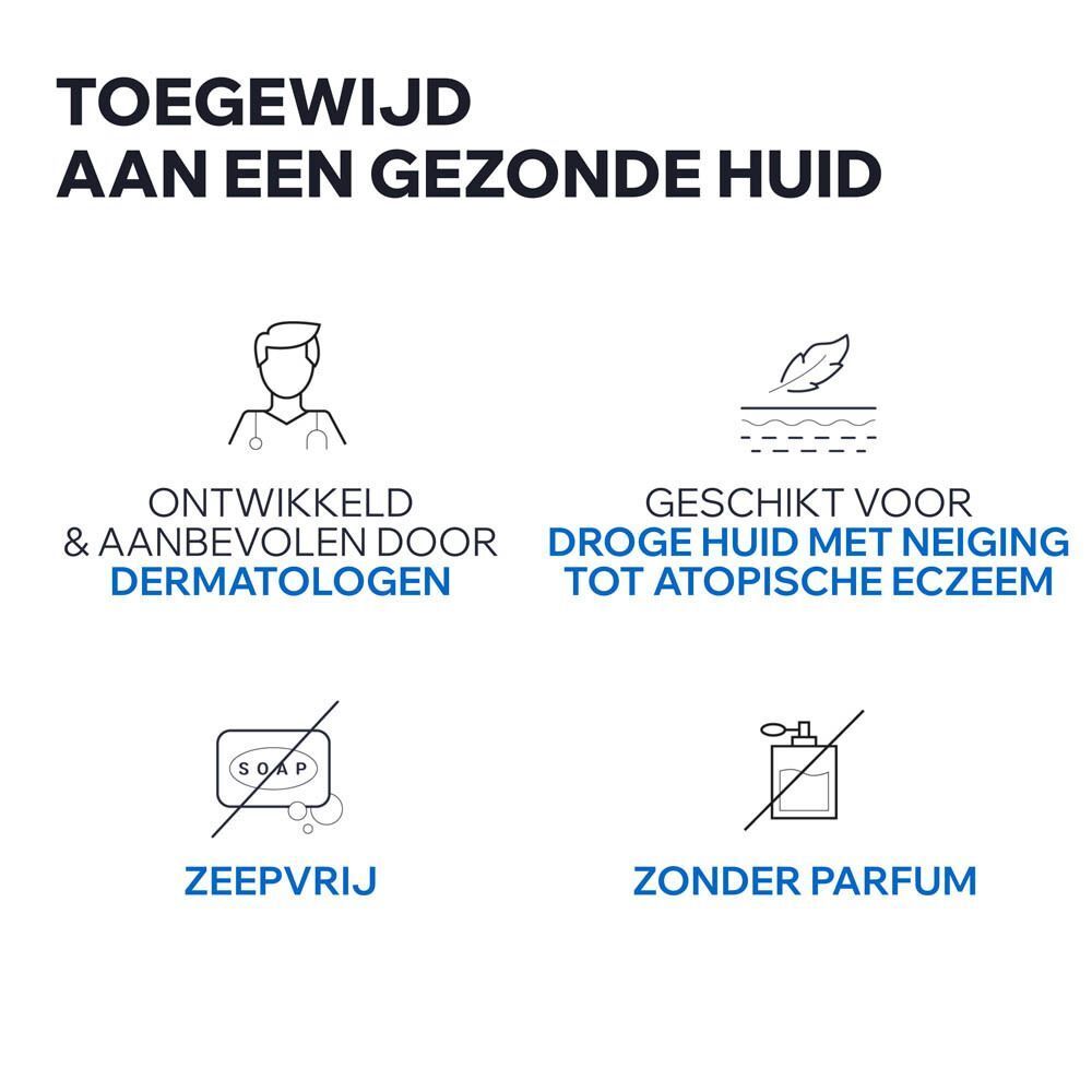 Uriage Xemose C+ Gel Crème en spray. Tekst: Anti-jeuk routine. Stap 1, Stap 2.