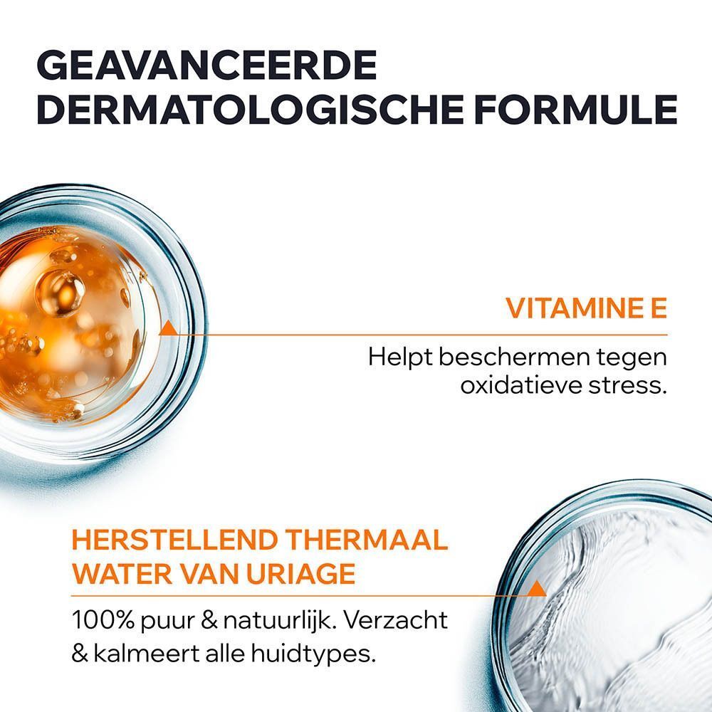 Close-up van een huid waarop crème wordt aangebracht. Tekst: Fluide hydratant léger, fini non gras.