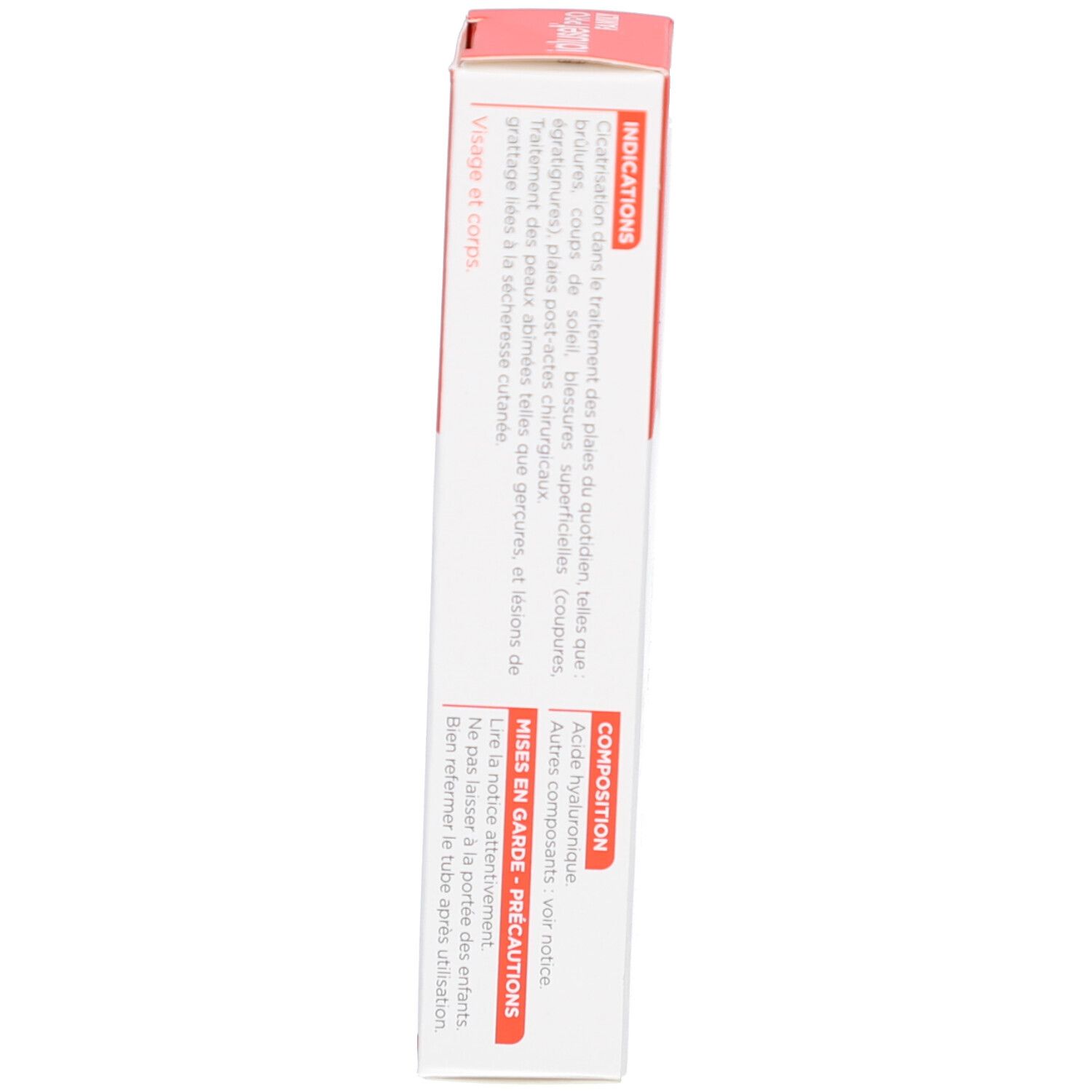 Zijkant van de IalusetPRO FAMILY verpakking. Tekst: Indicaties, Samenstelling, Voorzorgsmaatregelen.