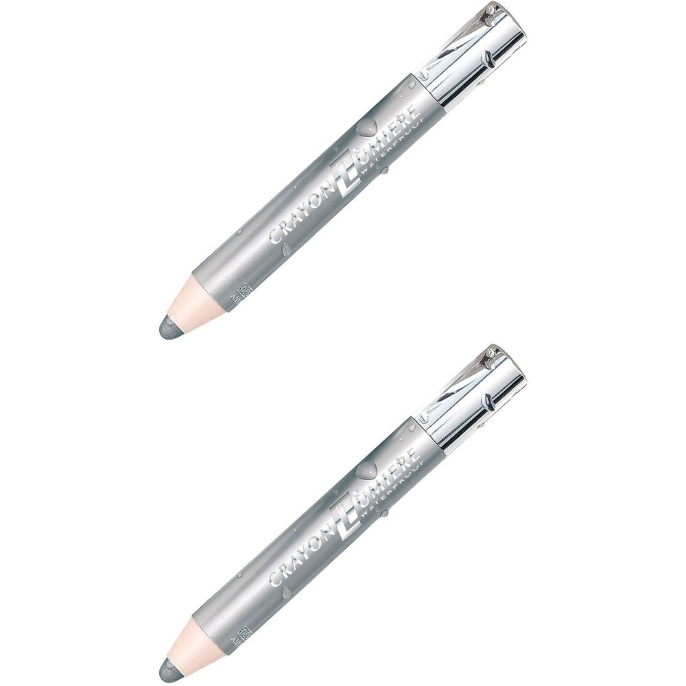 Deux crayons gris. Inscription "Crayon Lumière Waterproof".