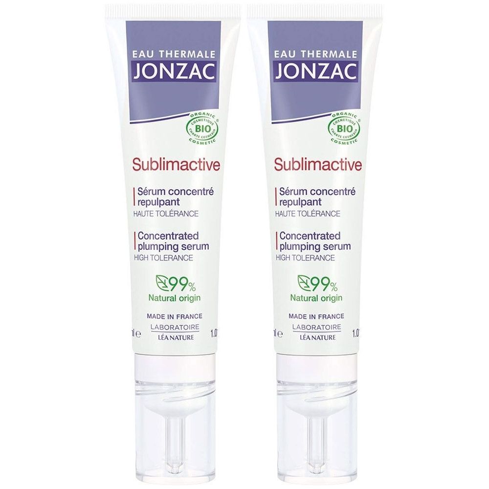 Twee Jonzac Sublimactive serums, 99% natuurlijke oorsprong, BIO gecertificeerd.