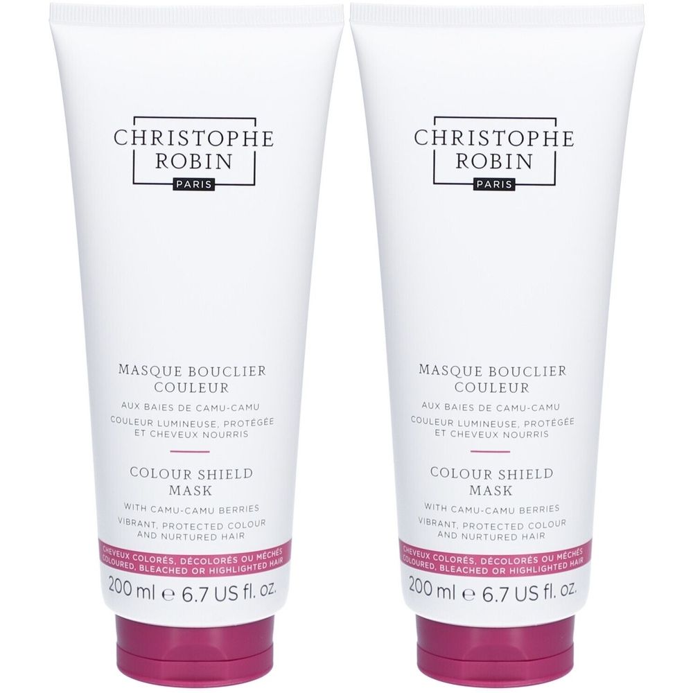 Twee Christophe Robin Colour Shield Mask tubes, elk 200 ml.
