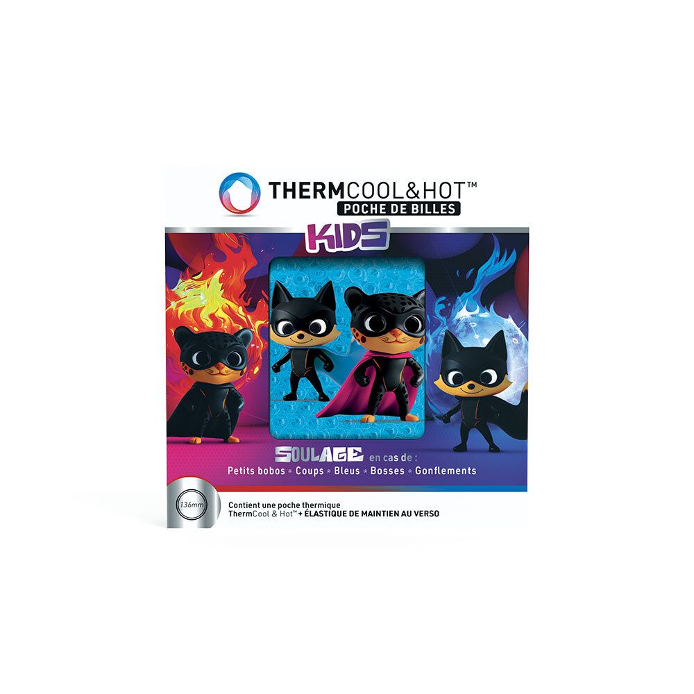 Emballage pour une poche de billes Thermcool&Hot pour enfants, à chauffer ou refroidir.