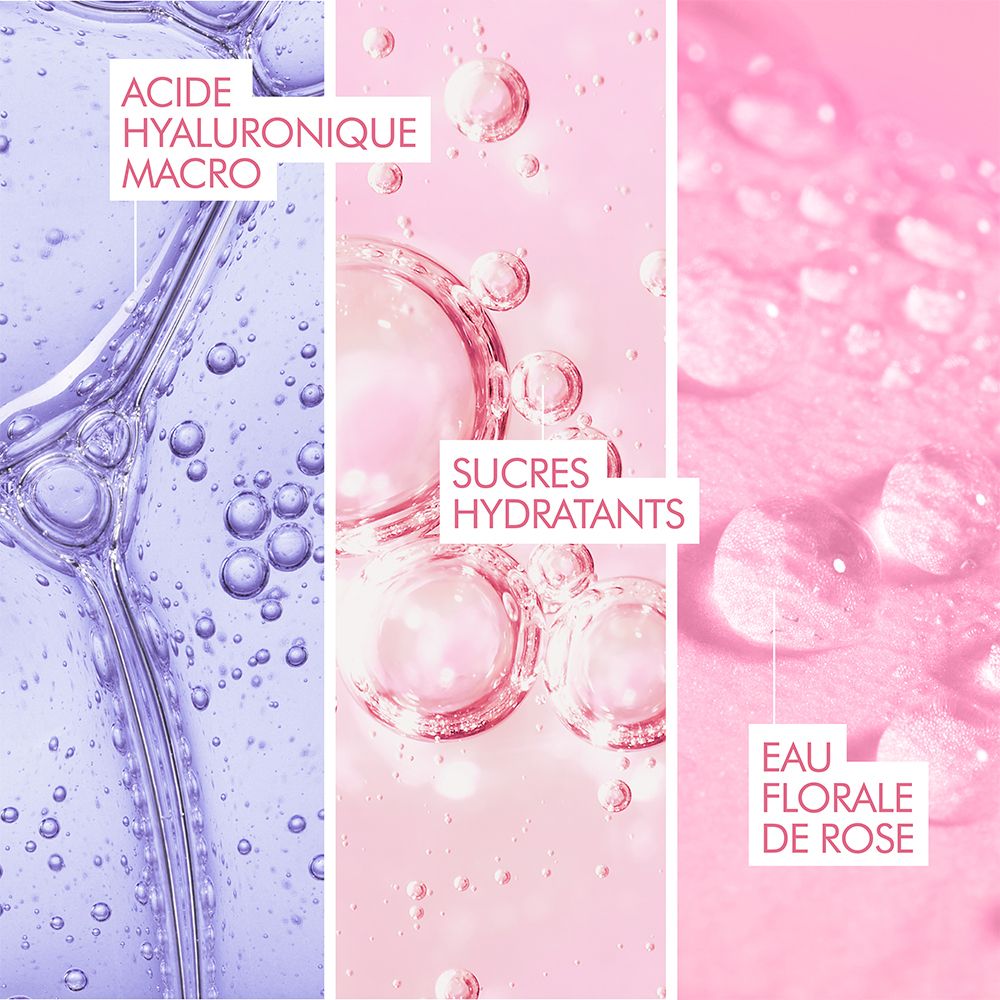 Ingrediënten: Hyaluronzuur, hydraterende suikers, rozenbloemenwater.