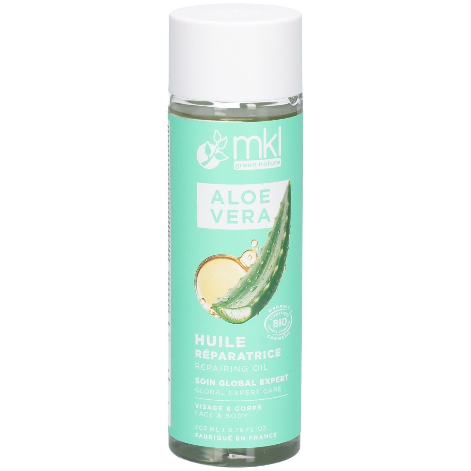 MKL Green Nature Aloe Vera herstellende olie, 200ml fles.
