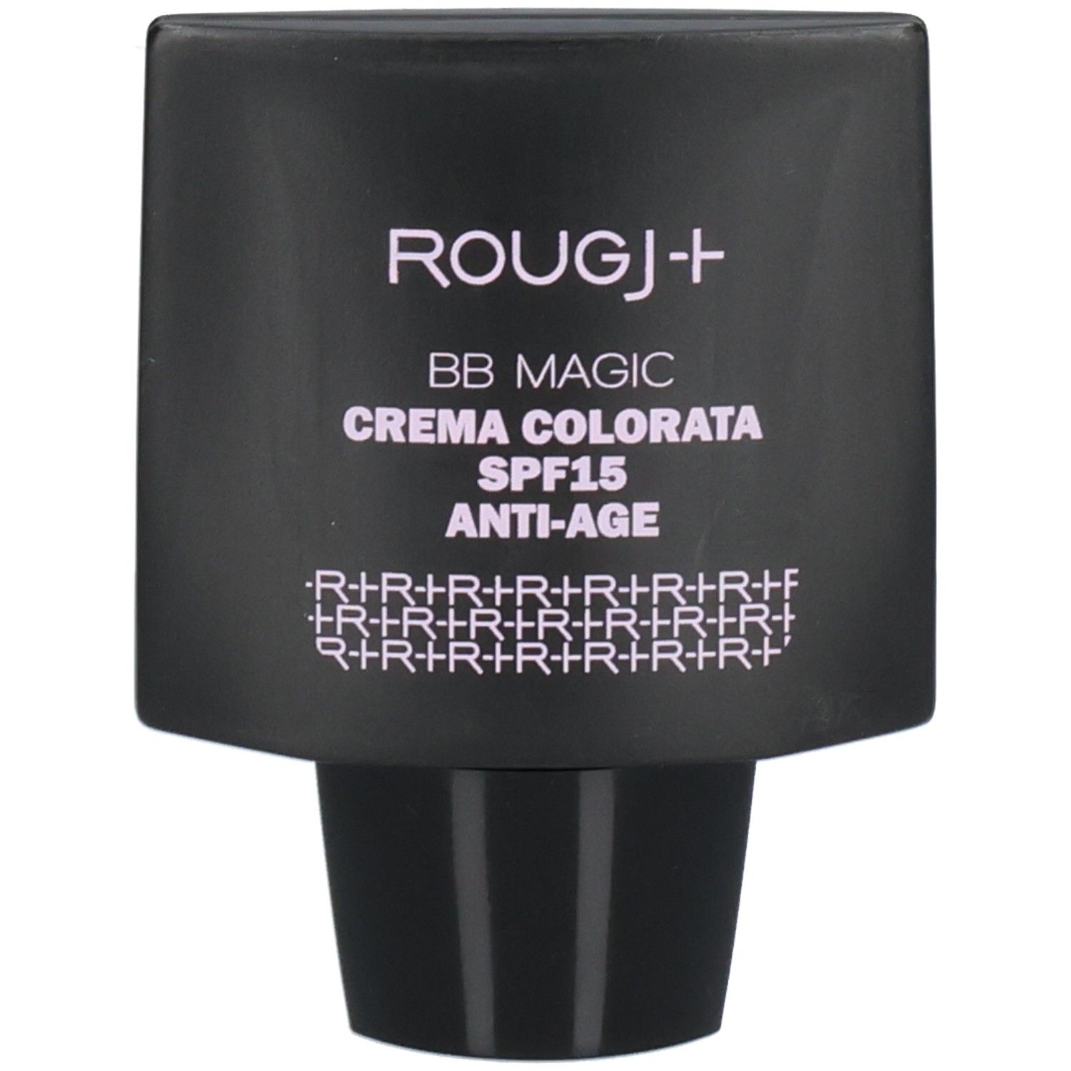 Rougj+ BB Magic Crema Colorata SPF15 Anti-Age dans un tube noir.