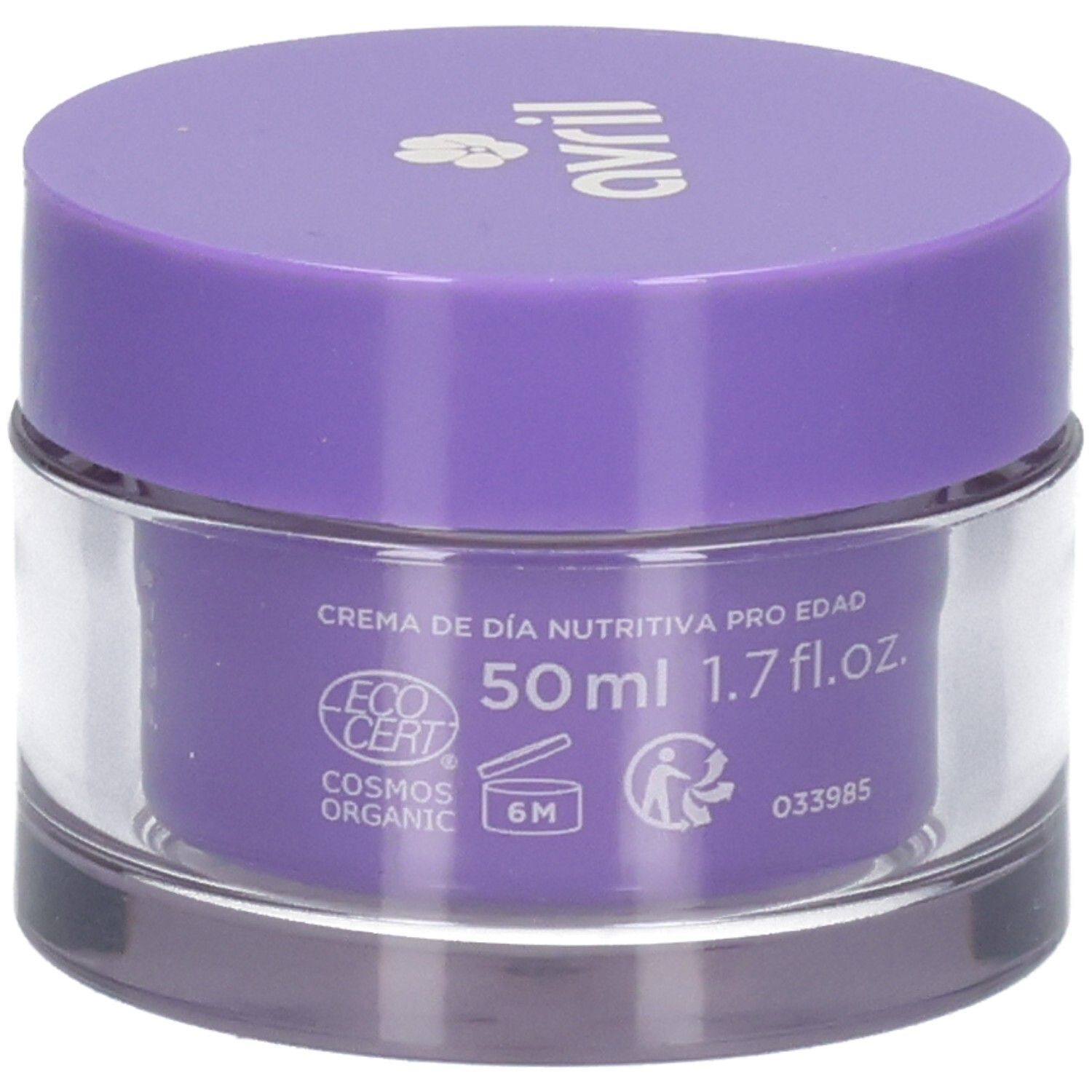 Pot Avril avec labels ECO CERT et COSMOS ORGANIC. 50ml.