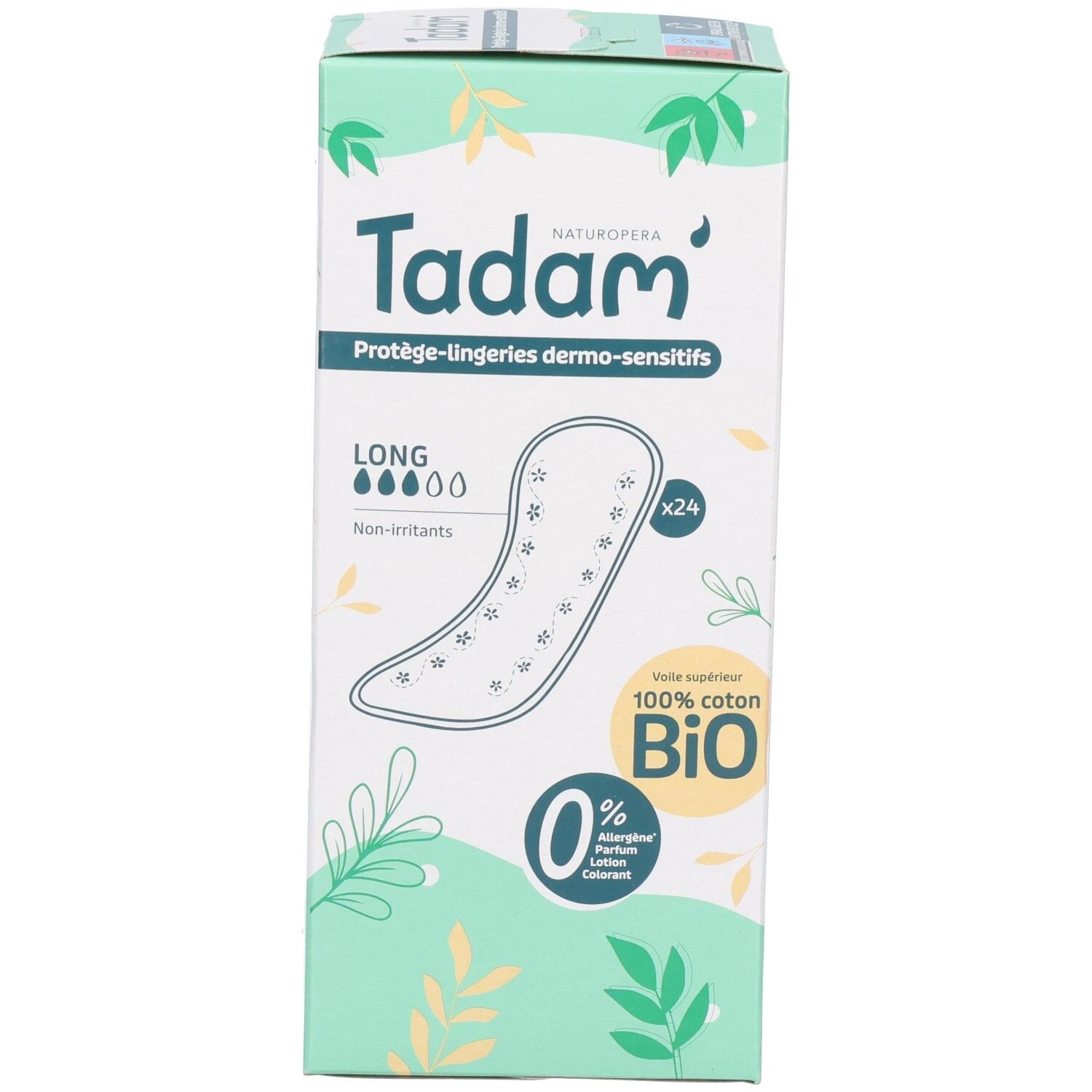 Tadam Tadam Inlegkruisjes, 24 stuks, Lang, 100% biologisch katoen, hypoallergeen.