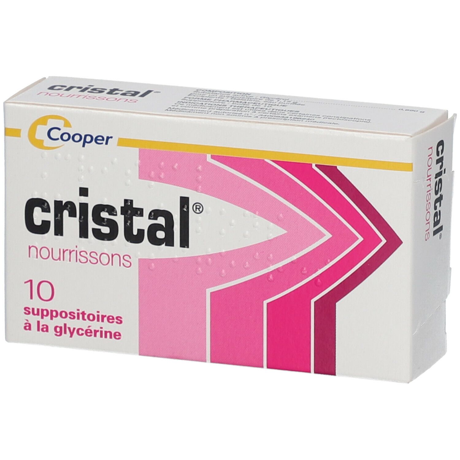 Cooper Suppositoires Glycérine Nourrissons Cristal