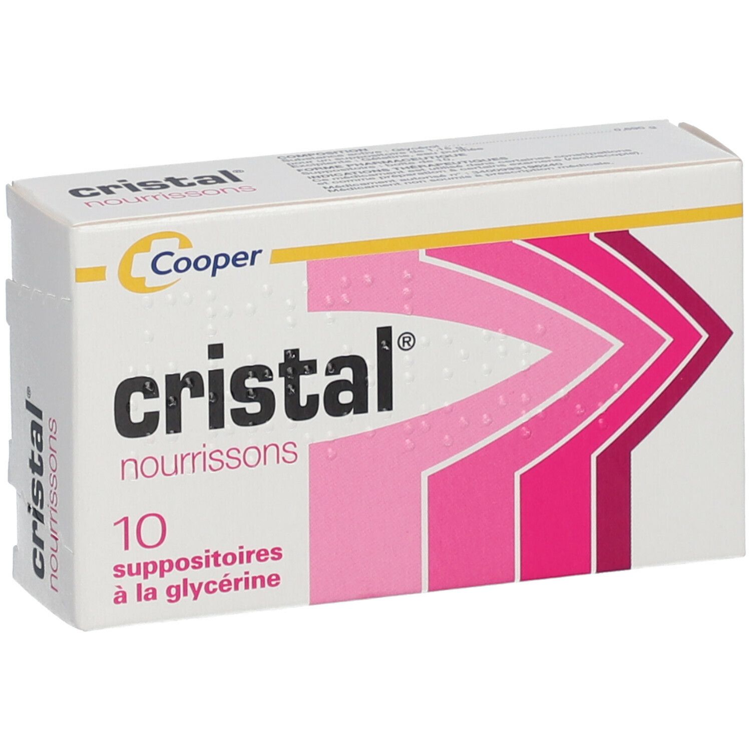Cooper Suppositoires Glycérine Nourrissons Cristal