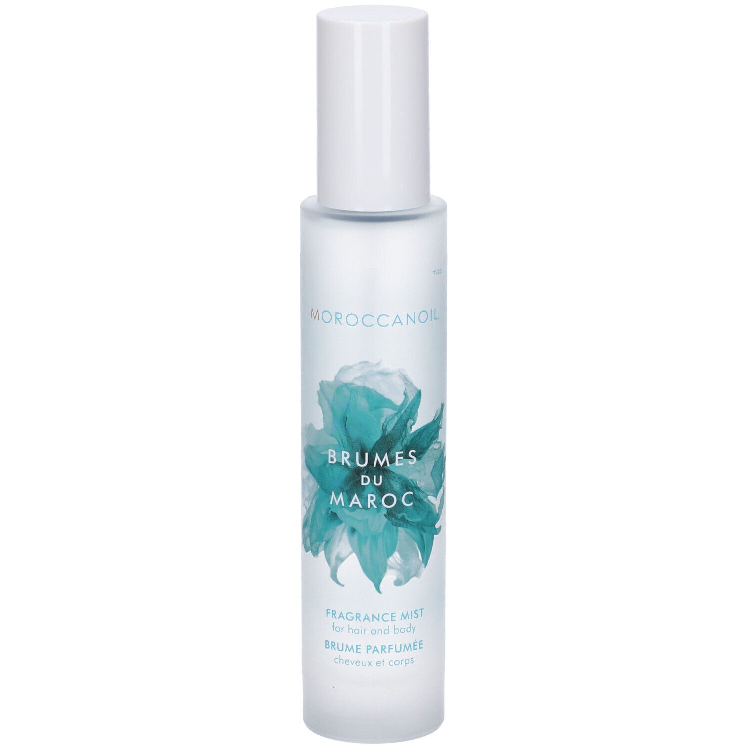 Moroccanoil Brumes du Maroc brume parfumée pour cheveux et corps dans un flacon pulvérisateur transparent avec bouchon blanc.
