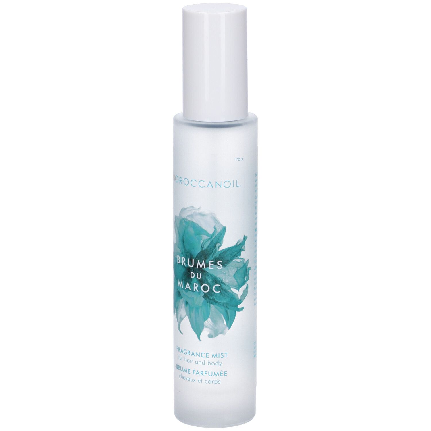 Moroccanoil Brumes du Maroc Brume parfumée pour cheveux et corps dans un flacon pulvérisateur transparent avec bouchon blanc.