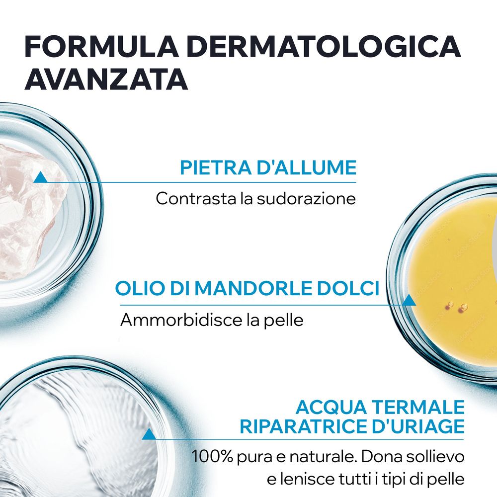 Déodorant avec texte : 24 Ore, Efficacité anti-odeur, Limite naturellement la transpiration.