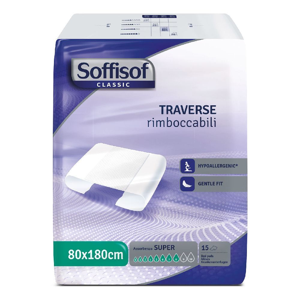 Protections Soffisof Classic Traverse, 80x180cm, 15 pièces.