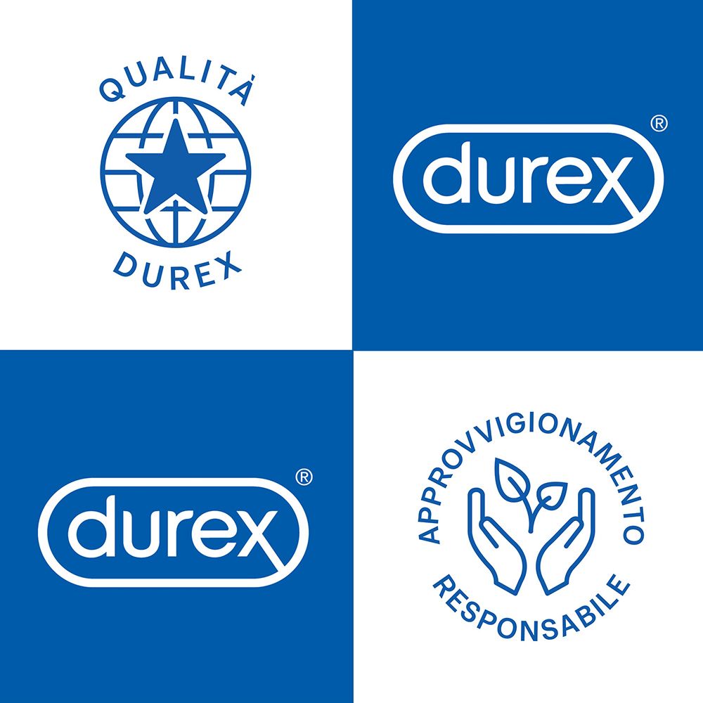 Durex logo's: Kwaliteit, Durex, Durex, Verantwoord inkopen.