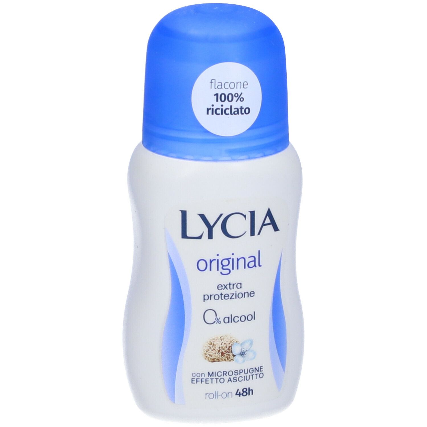 Lycia Original roll-on deodorant, 0% alcohol, 48 uur bescherming, 100% gerecyclede fles.