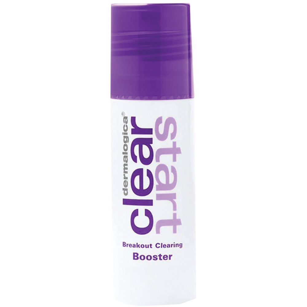 Flacon Dermalogica Clear Start Breakout Clearing Booster avec bouchon violet.