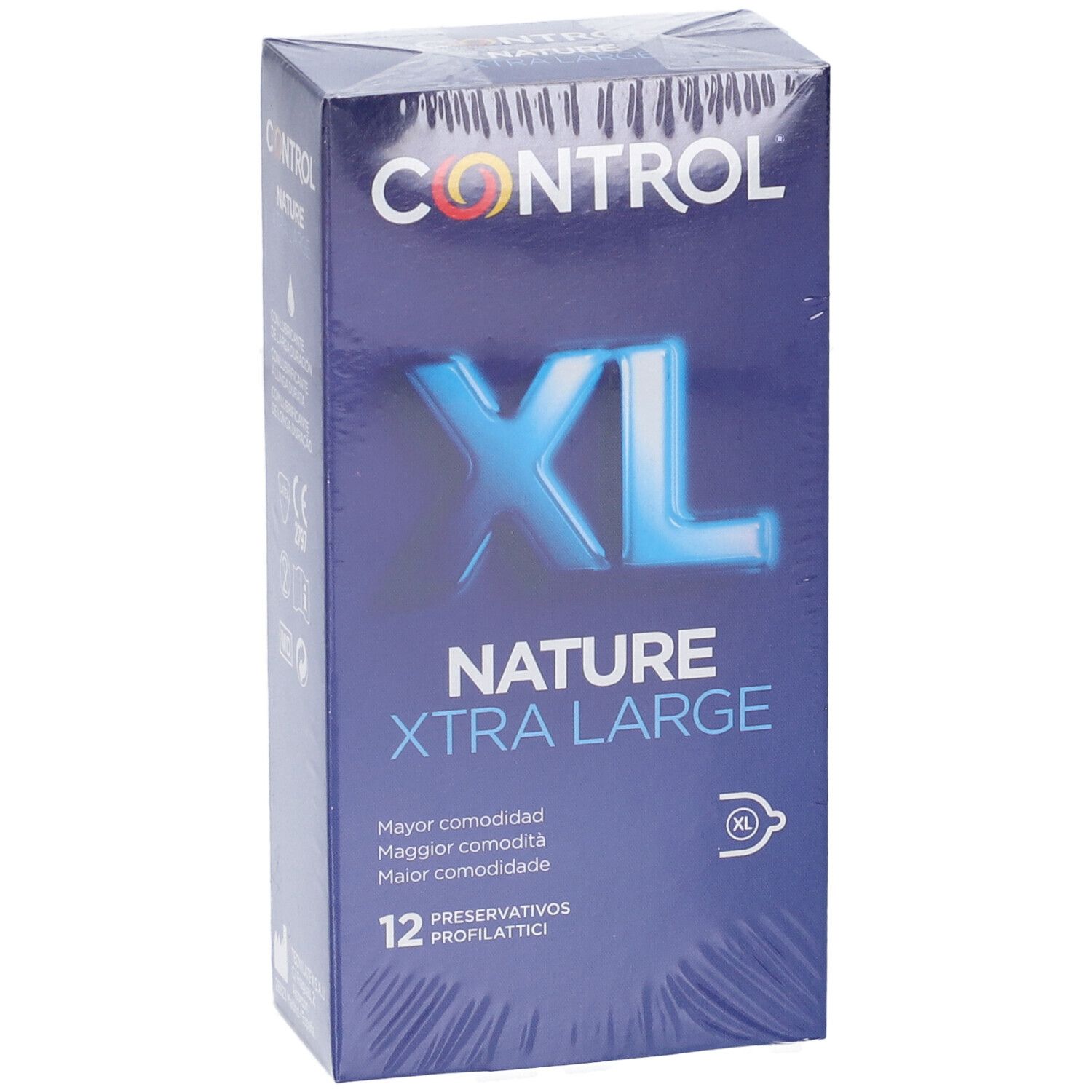 Boîte de 12 préservatifs Control Nature XTRA LARGE.