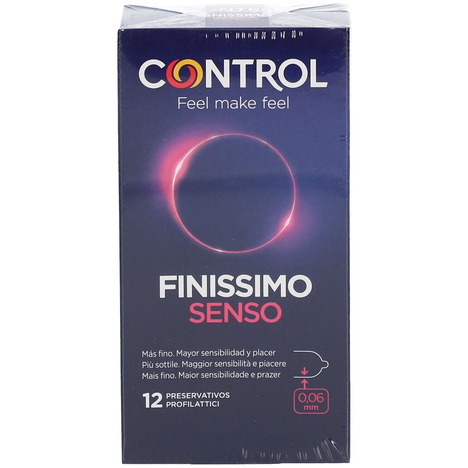 Boîte de préservatifs Control Finissimo Senso, 12 unités. Instructions de stockage.