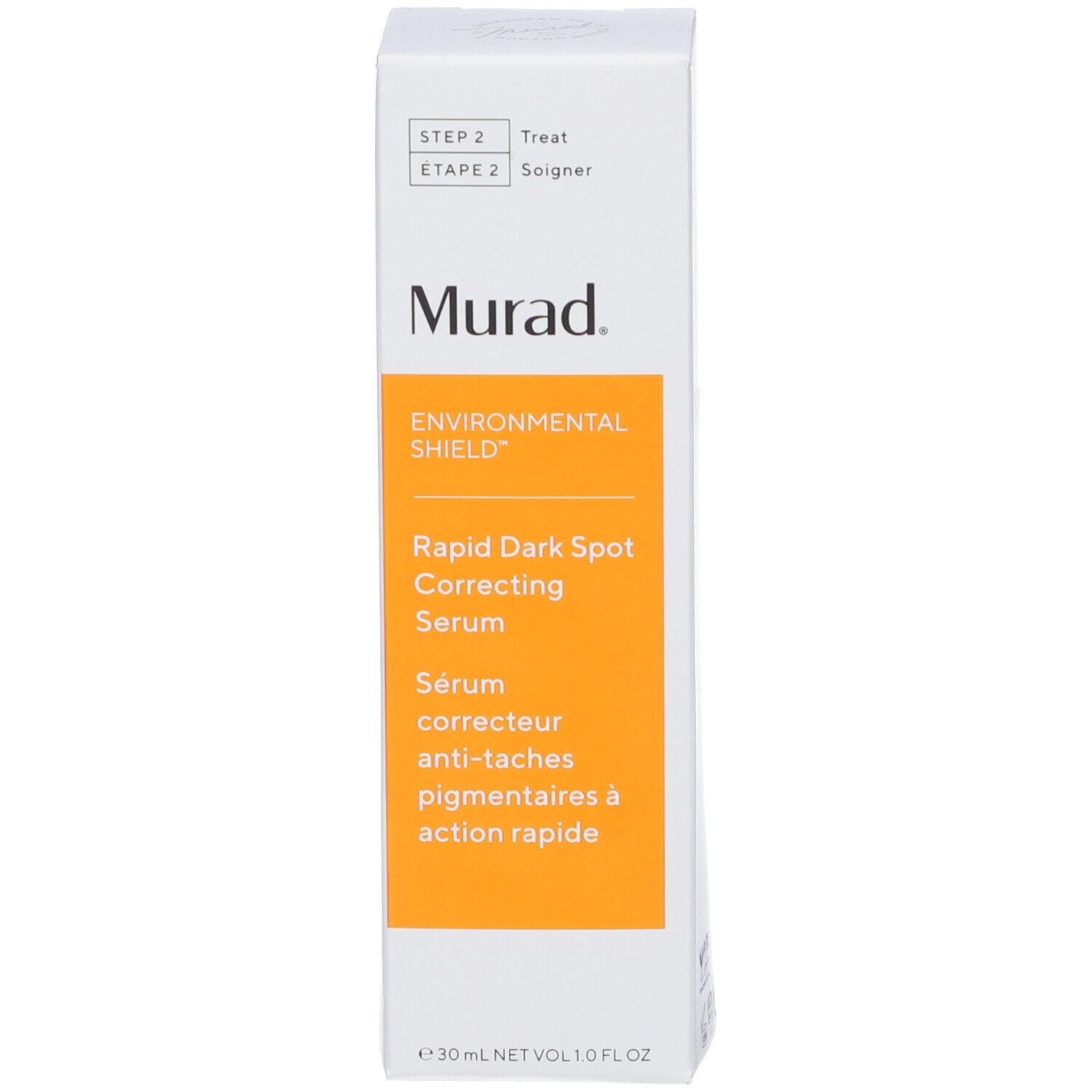 Doos met tekst: Murad, Rapid Dark Spot Correcting Serum.