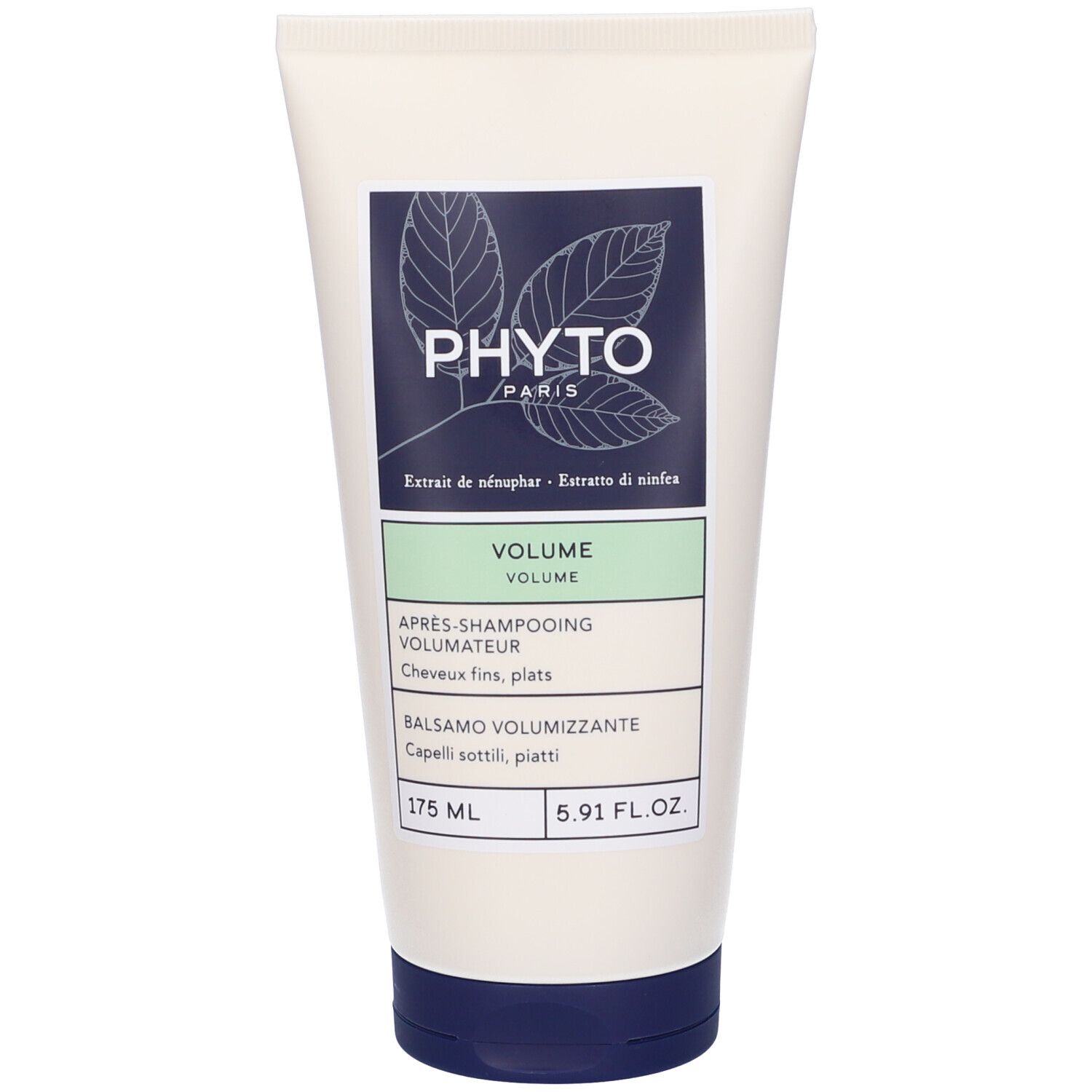 Tube de Phyto Volume Après-Shampoing, 175 ml. Pour cheveux fins et plats.