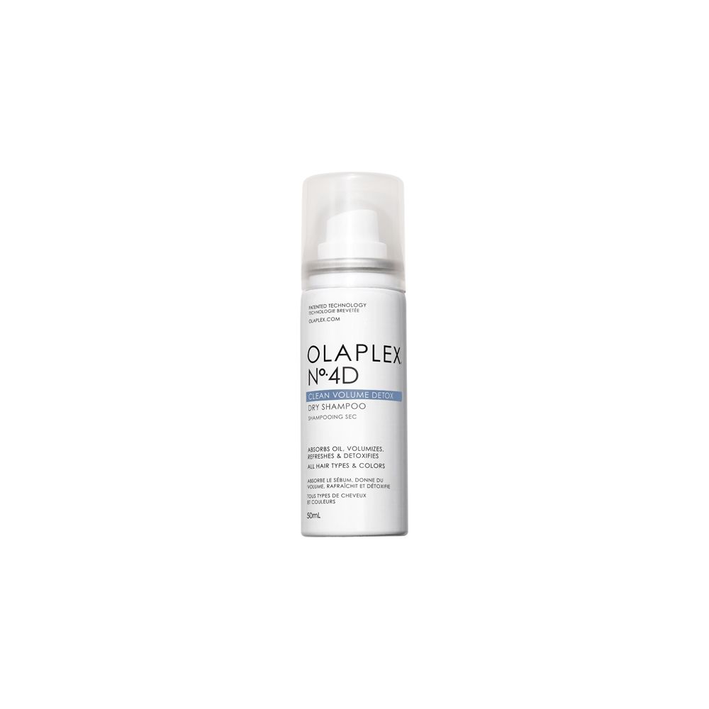 Olaplex No. 4D Clean Volume Dry Shampoo in witte spuitbus met transparante dop.