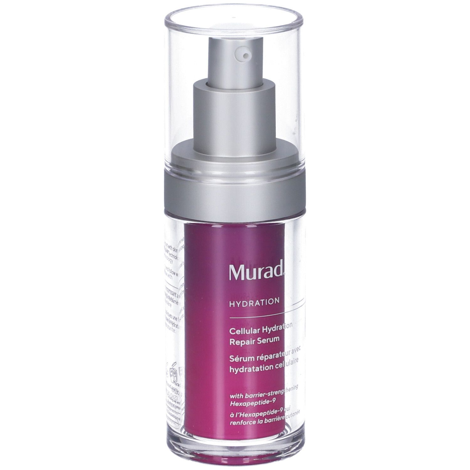 Flacon de sérum Murad. Inscription: Hydration, Cellular Hydration Repair Serum. Avec pompe doseuse.