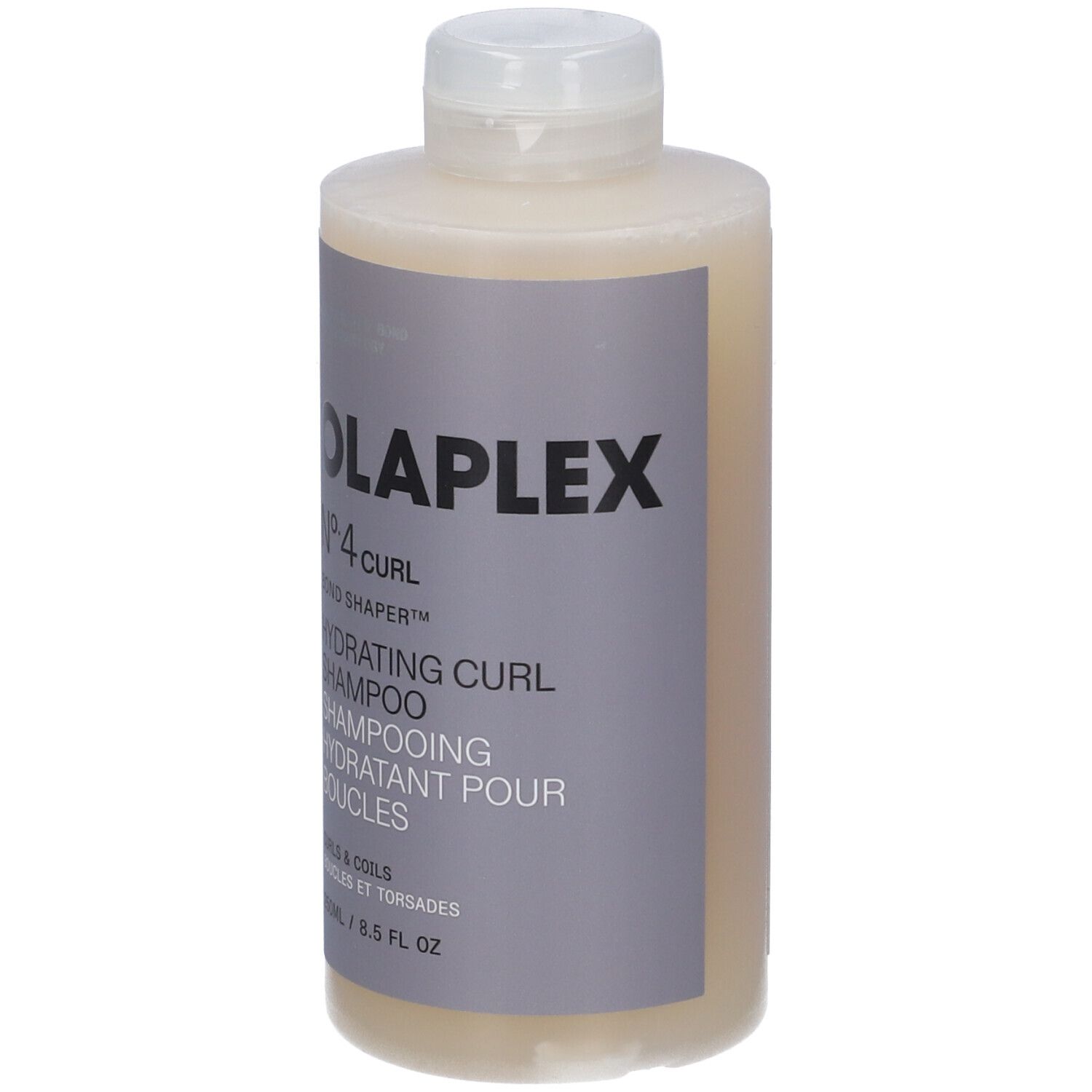 Bouteille de shampooing hydratant Olaplex No. 4 Curl, 250ml.