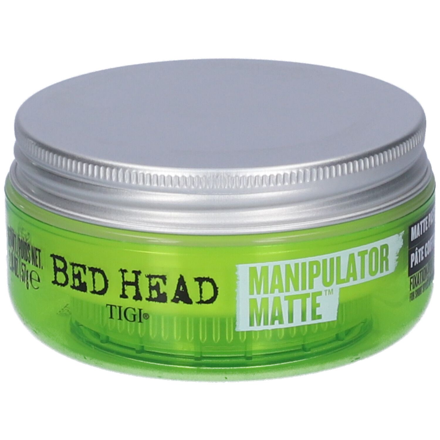 Pâte coiffante Bed Head Manipulator Matte, pot vert.