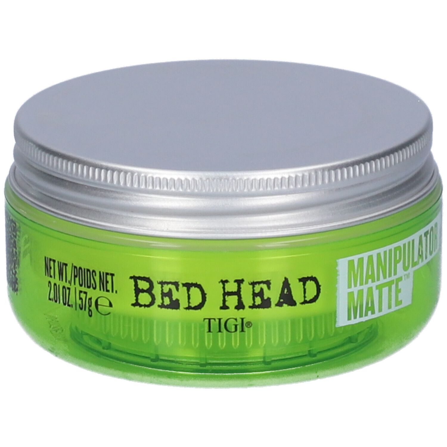 Gel coiffant Bed Head Tigi Manipulator Matte dans un pot vert, 57 g.