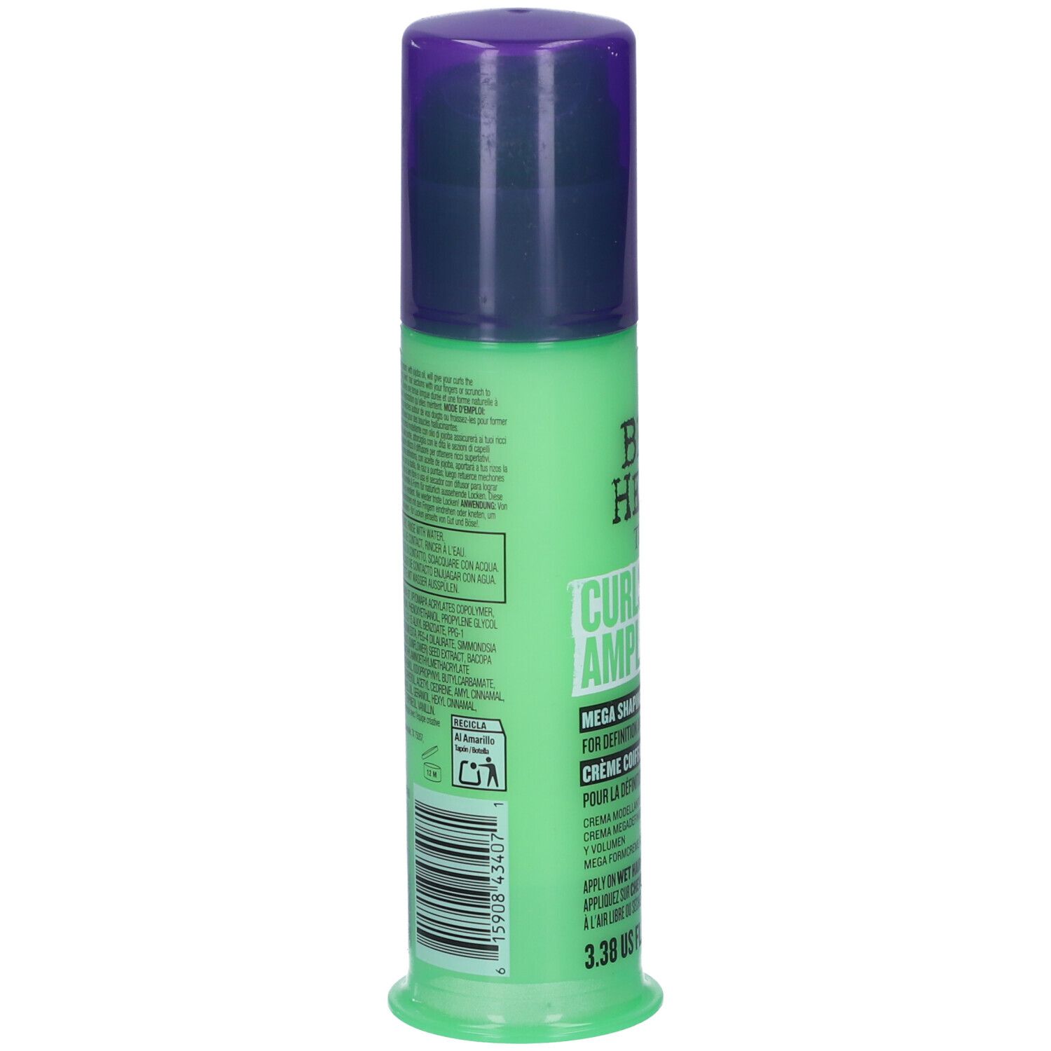 Crème Bed Head Curl Amplifier, bouteille vert clair.