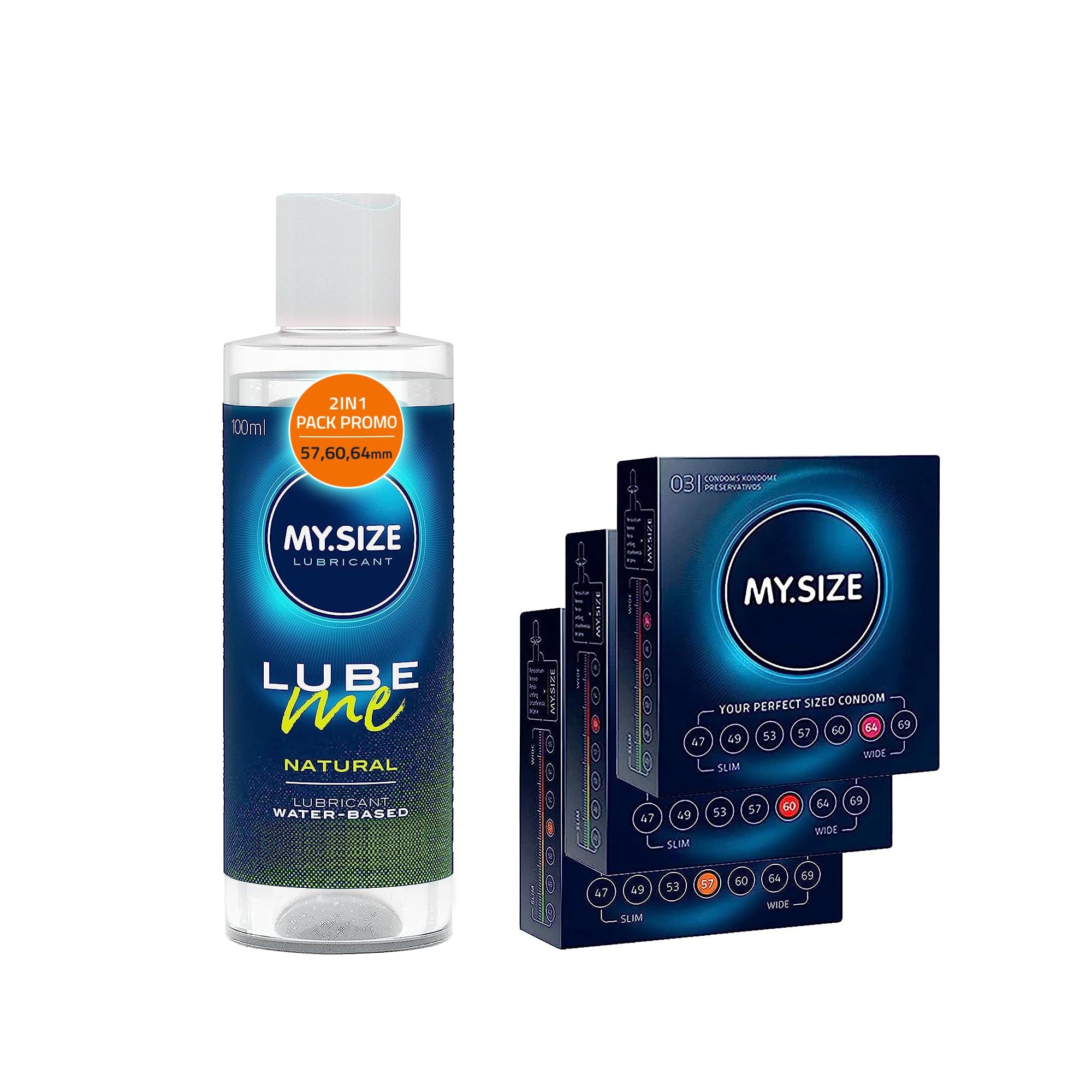 MY.SIZE Préservatifs + LUBE ME Natural Set