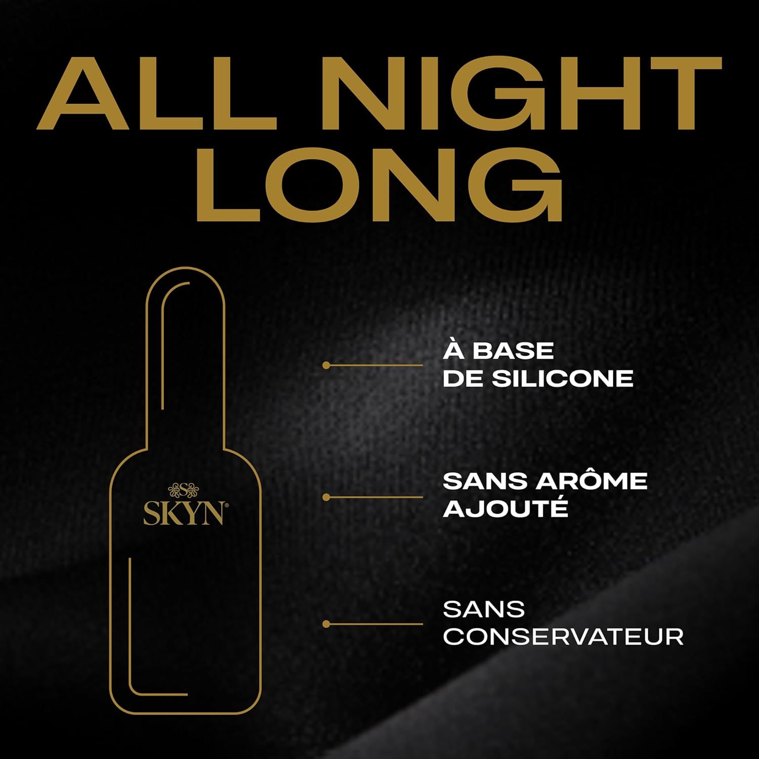 SKYN All Night Long : Lubrifiant à base de silicone, sans parfum ni conservateur.