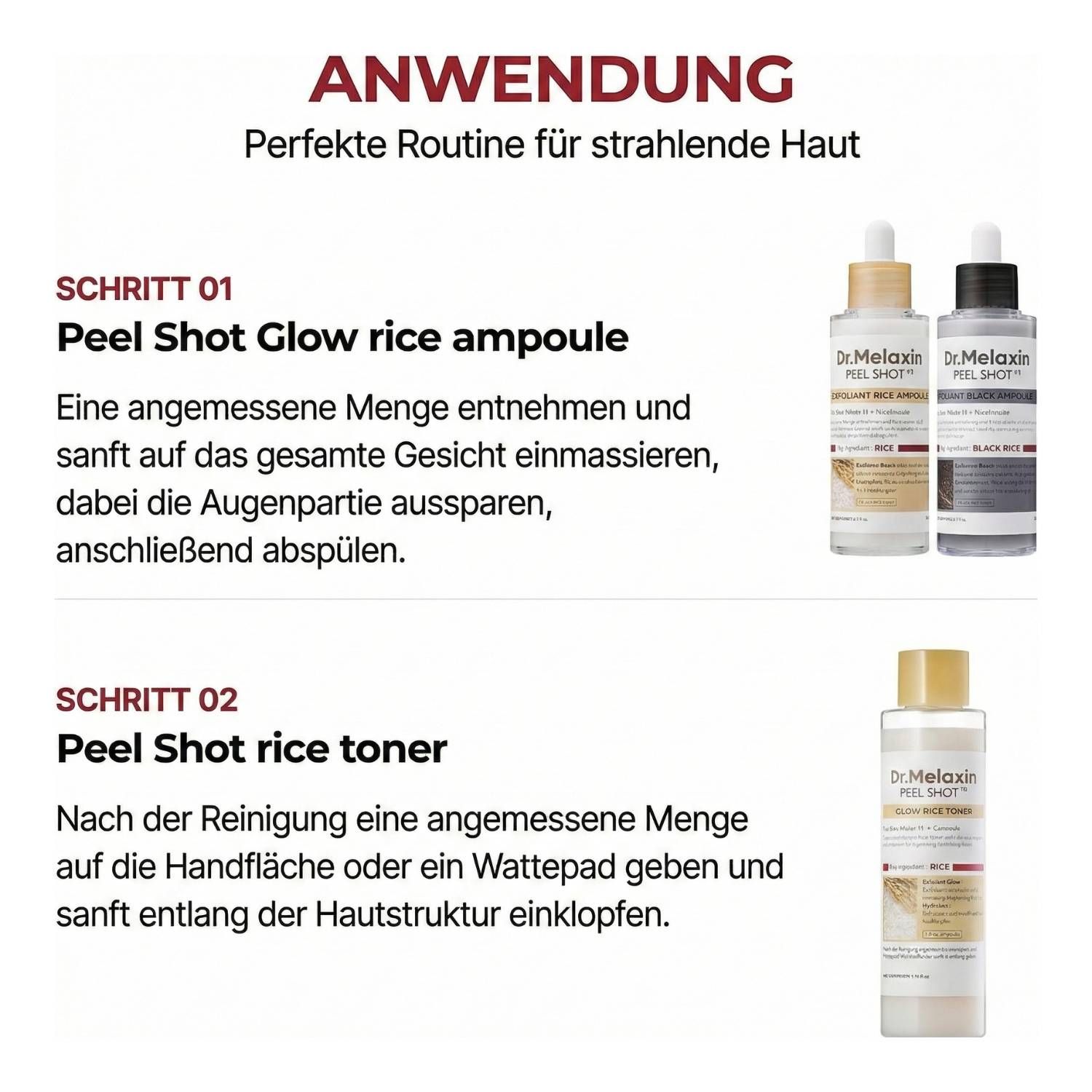 Dr. Melaxin Peel Shot Glow White Rice gezichtstoner