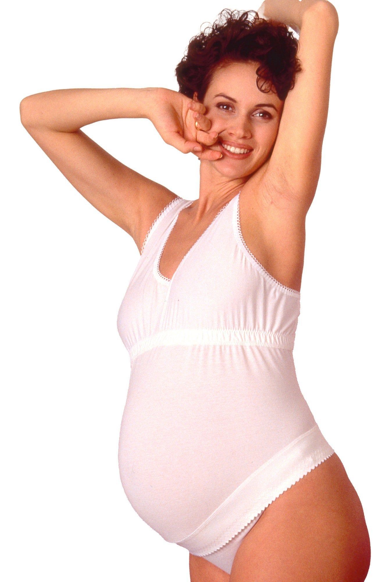 MYSANITY Débardeur de maternité avec soutien abdominal, blanc