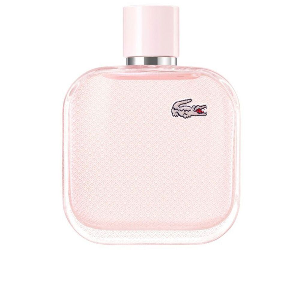 Roze fles met roze dop. Logo op de fles. Eau de toilette.