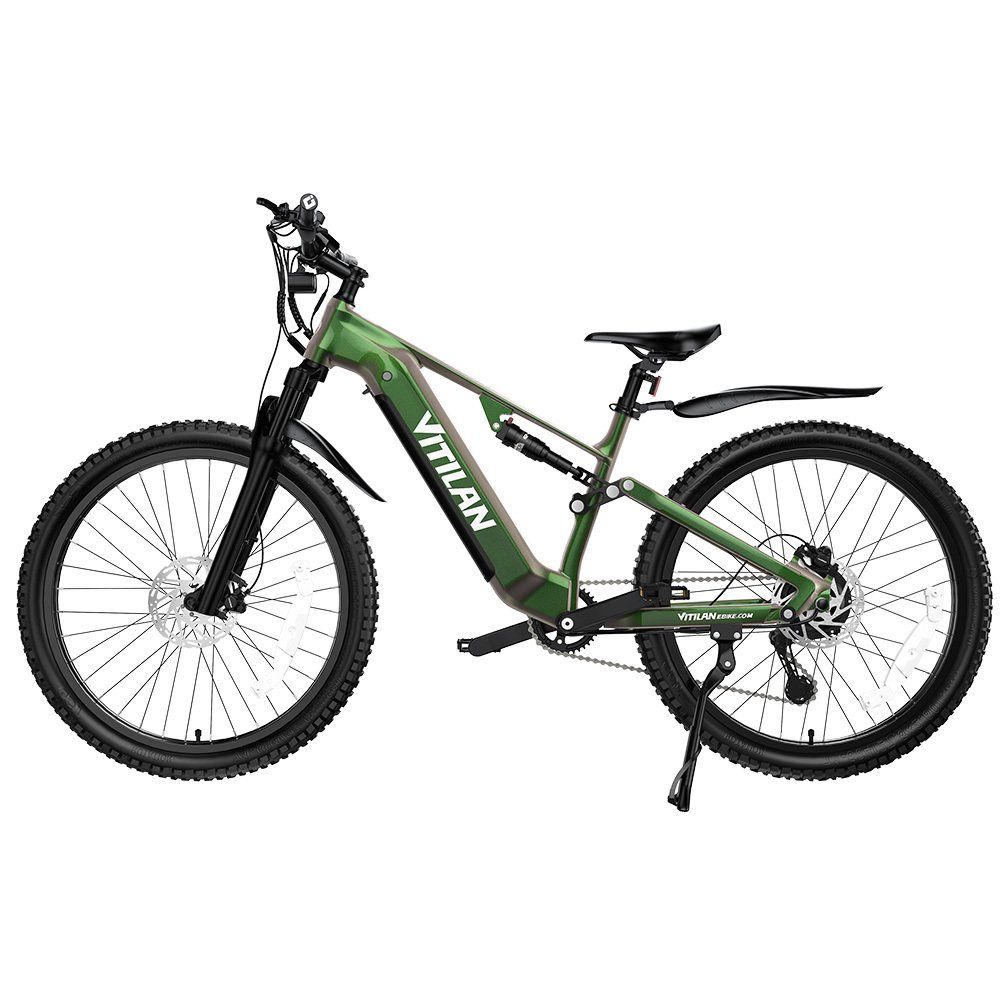 VITILAN M5 Volledig geveerde elektrische fiets, 48V 15Ah accu
