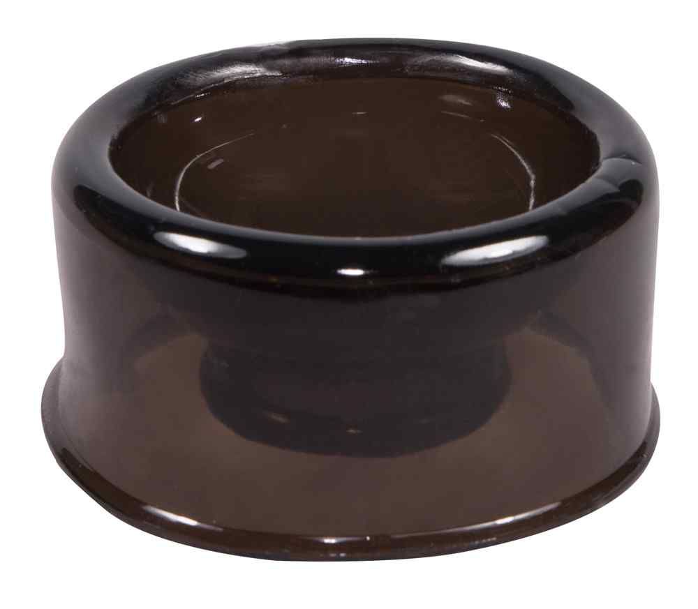 Manchon de remplacement gris foncé. Forme cylindrique avec ouverture centrale. Matériau transparent.